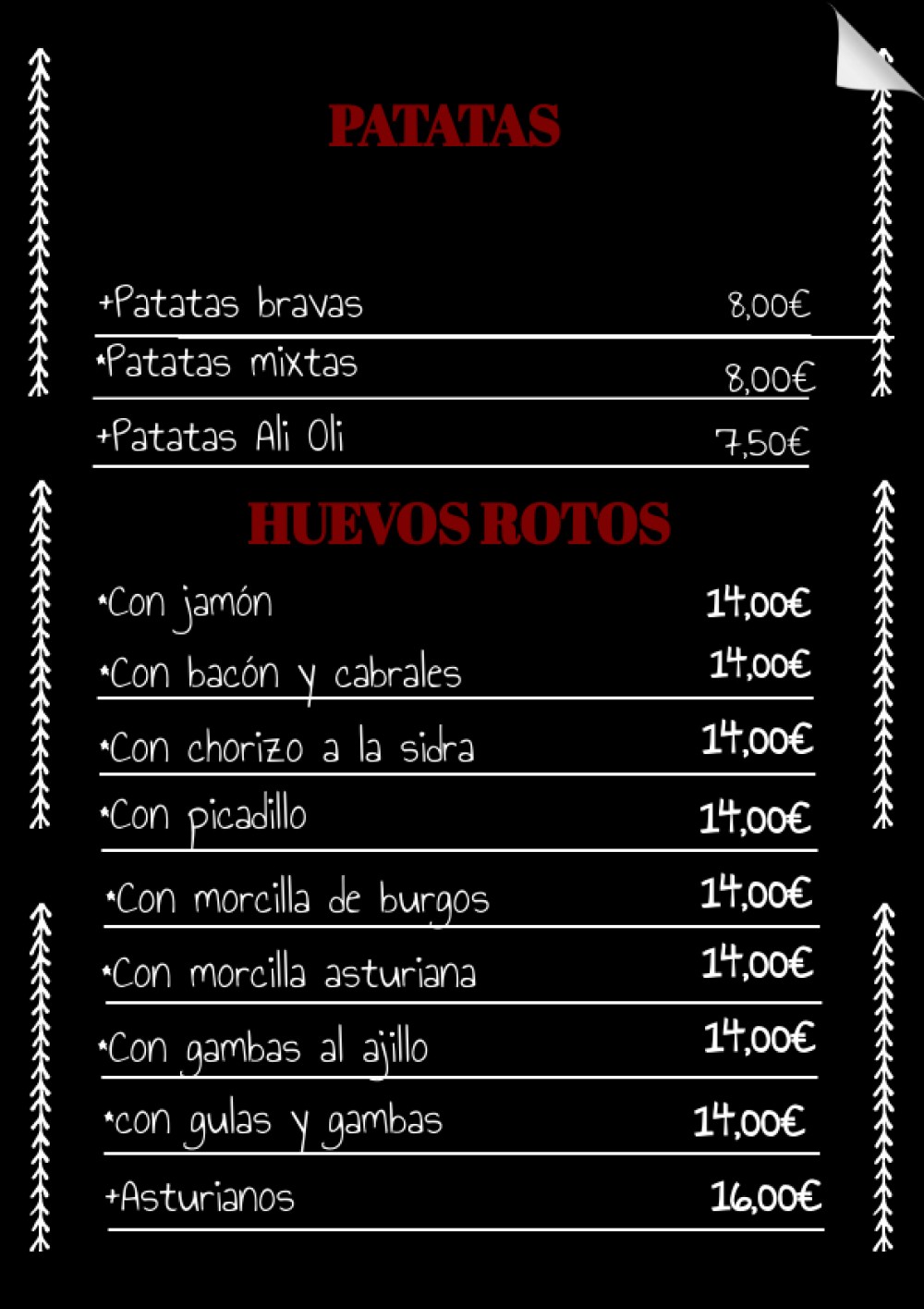 Patatas y huevos rotos
